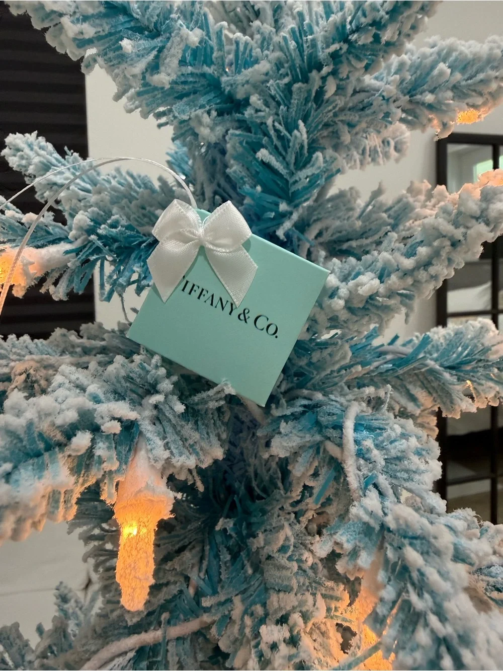 Set of 7 Tiffany and Co handmade Christmas ornaments.